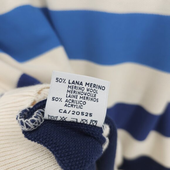 NWT GREEN COAST YACHTING Outfits 1/4 Zip Pullover Striped Nautical Size IT 54 - Picture 10 of 10